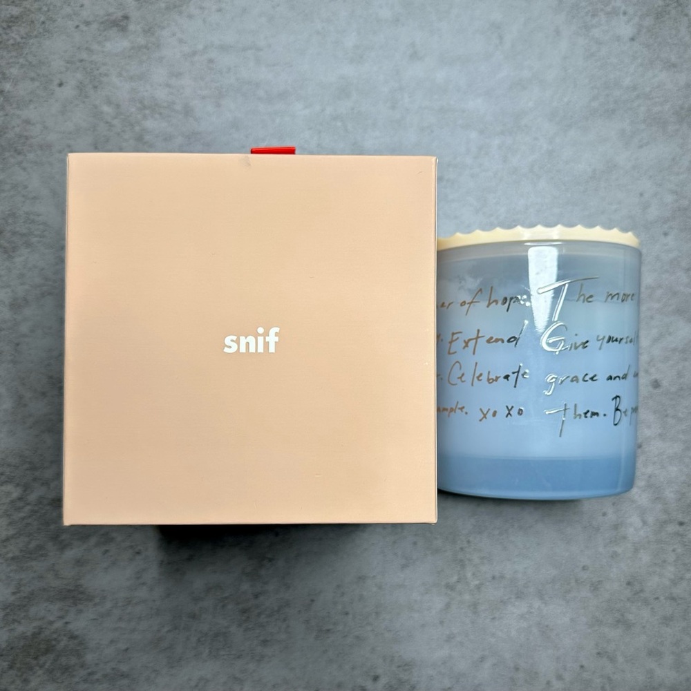 Snif “Heal the Way” 8.5 oz Candle — Burned Once, Original Box Included